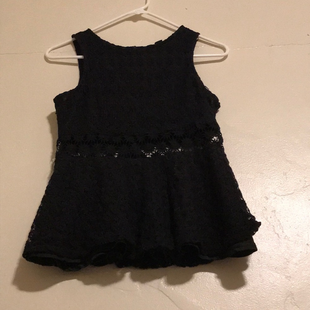 A all over lace black tank top